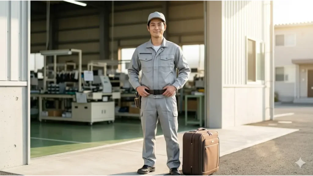 給料日を待てない不安を寮付き求人で解消し、安定した生活基盤を築いて自立への第一歩を力強く踏み出す誠実な日本人男性の朝の様子